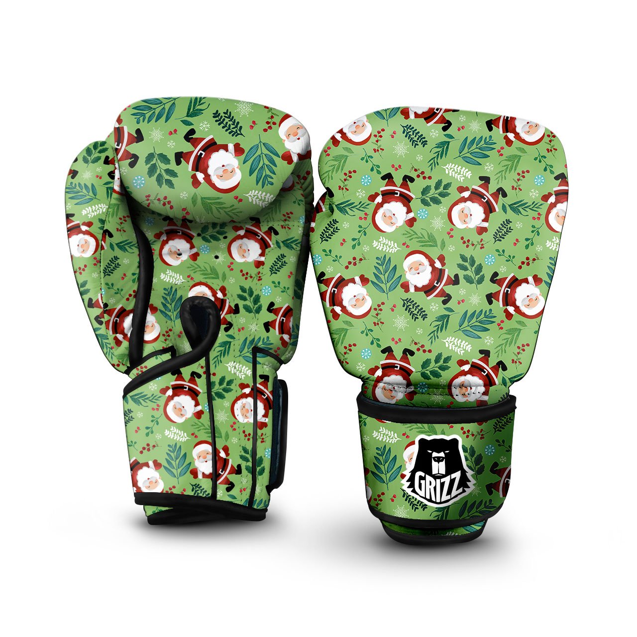 Santa Claus Happy Print Pattern Boxing Gloves-grizzshop
