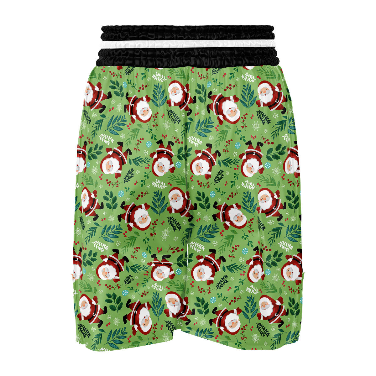 Santa Claus Happy Print Pattern Boxing Shorts-grizzshop