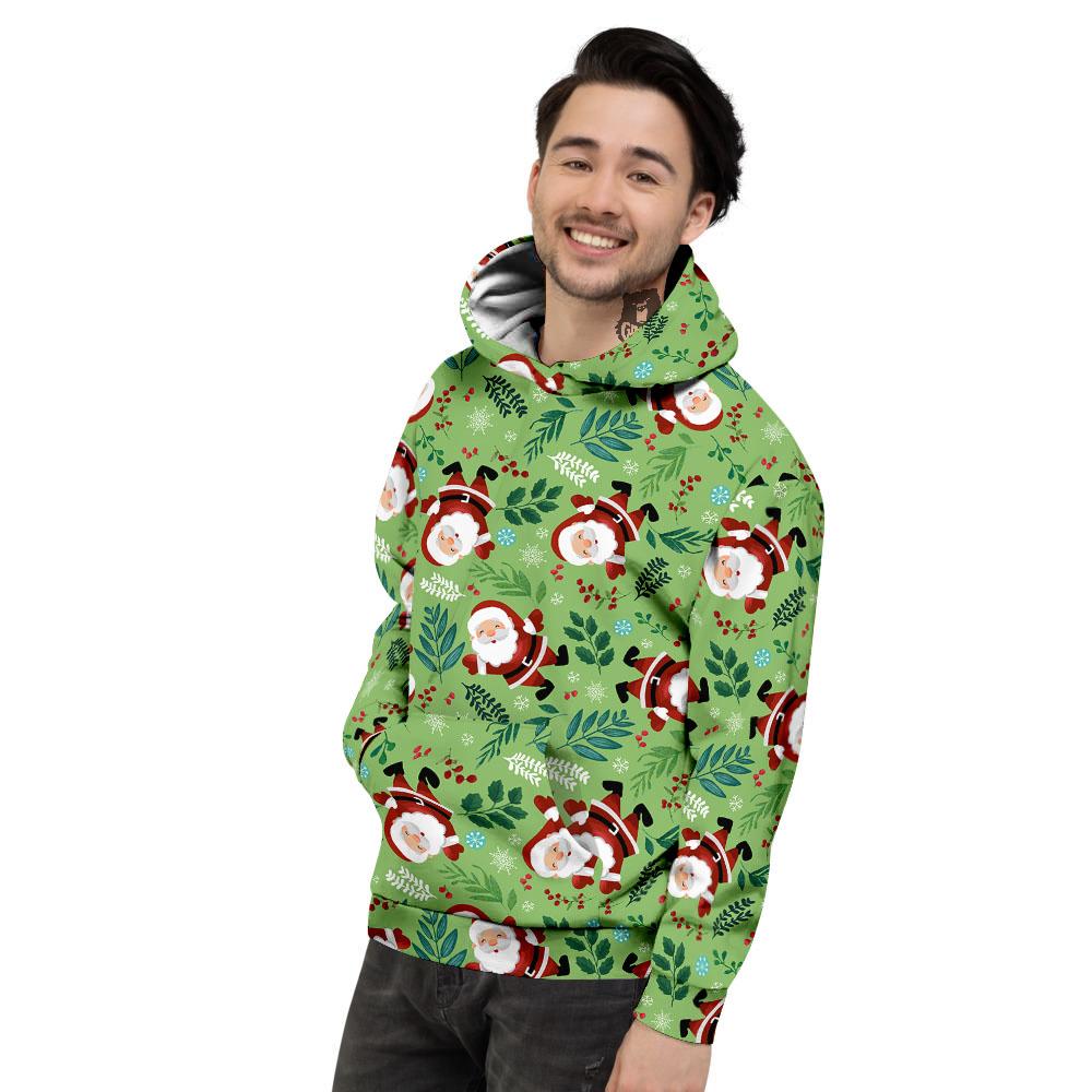 Santa Claus Happy Print Pattern Men's Hoodie-grizzshop