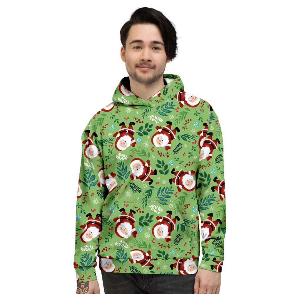 Santa Claus Happy Print Pattern Men's Hoodie-grizzshop