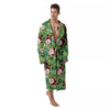 Santa Claus Happy Print Pattern Men's Robe-grizzshop