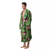 Santa Claus Happy Print Pattern Men's Robe-grizzshop