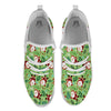 Santa Claus Happy Print Pattern White Athletic Shoes-grizzshop