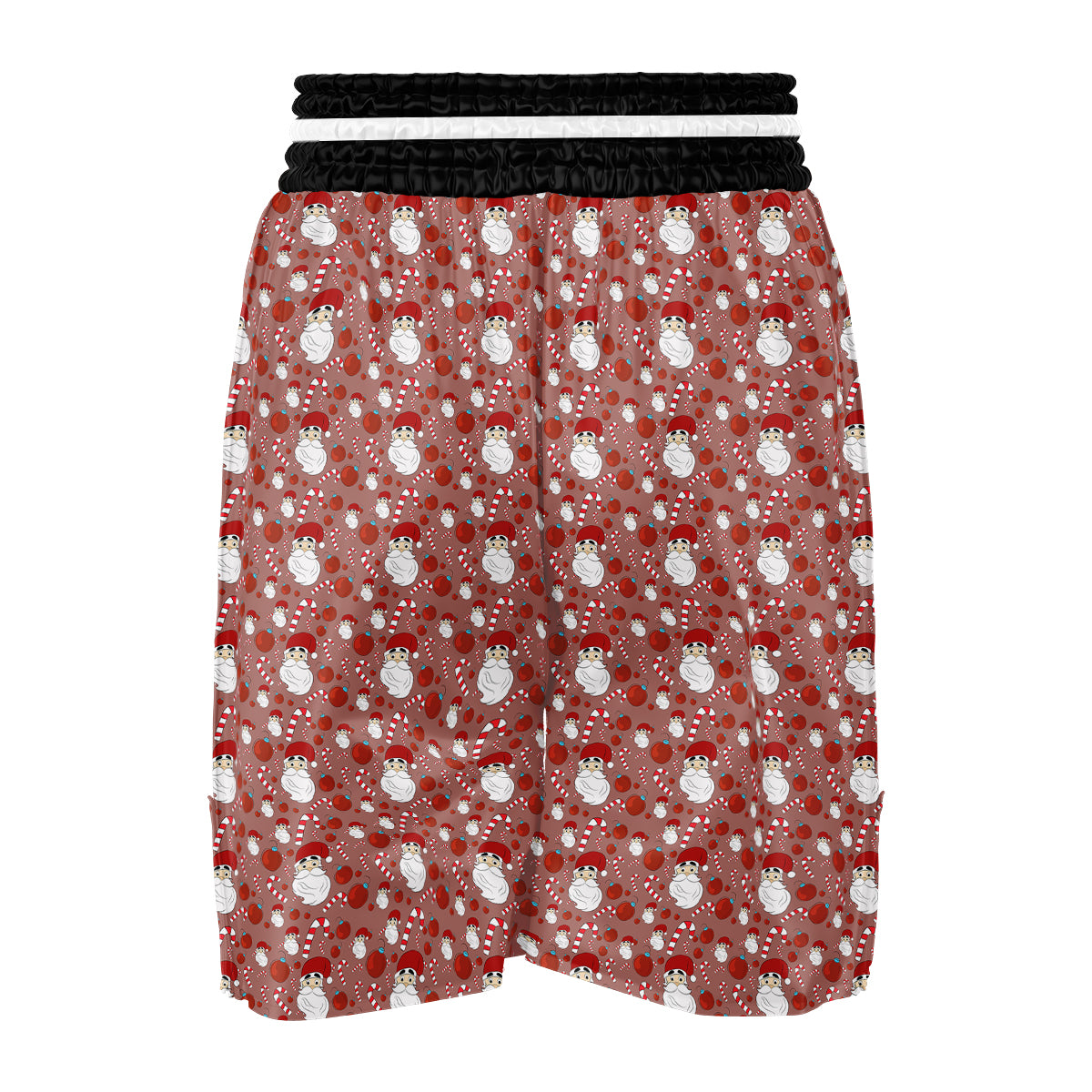 Santa Claus Hat And Candy Print Pattern Boxing Shorts-grizzshop