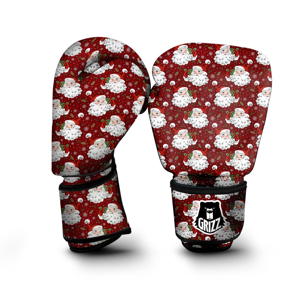 Santa Claus Xmas Print Pattern Boxing Gloves-grizzshop