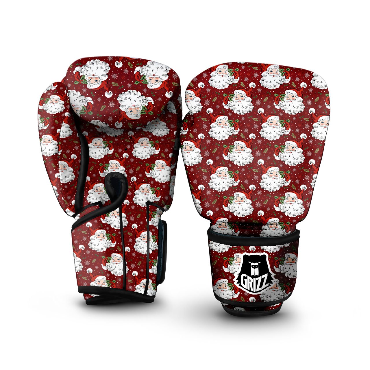 Santa Claus Xmas Print Pattern Boxing Gloves-grizzshop
