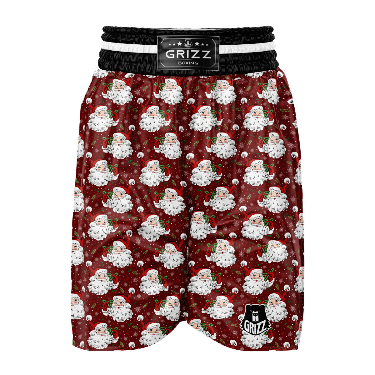 Santa Claus Xmas Print Pattern Boxing Shorts-grizzshop