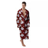 Santa Claus Xmas Print Pattern Men's Robe-grizzshop