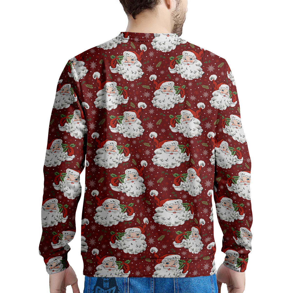 Santa Claus Xmas Print Pattern Men's Sweatshirt-grizzshop