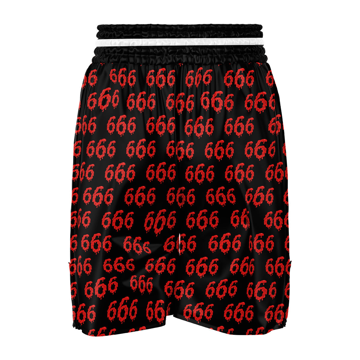 Satan 666 Print Pattern Boxing Shorts-grizzshop