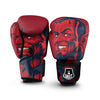 Satan Red Devil Print Boxing Gloves-grizzshop