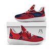 Satan Red Devil Print White Athletic Shoes-grizzshop