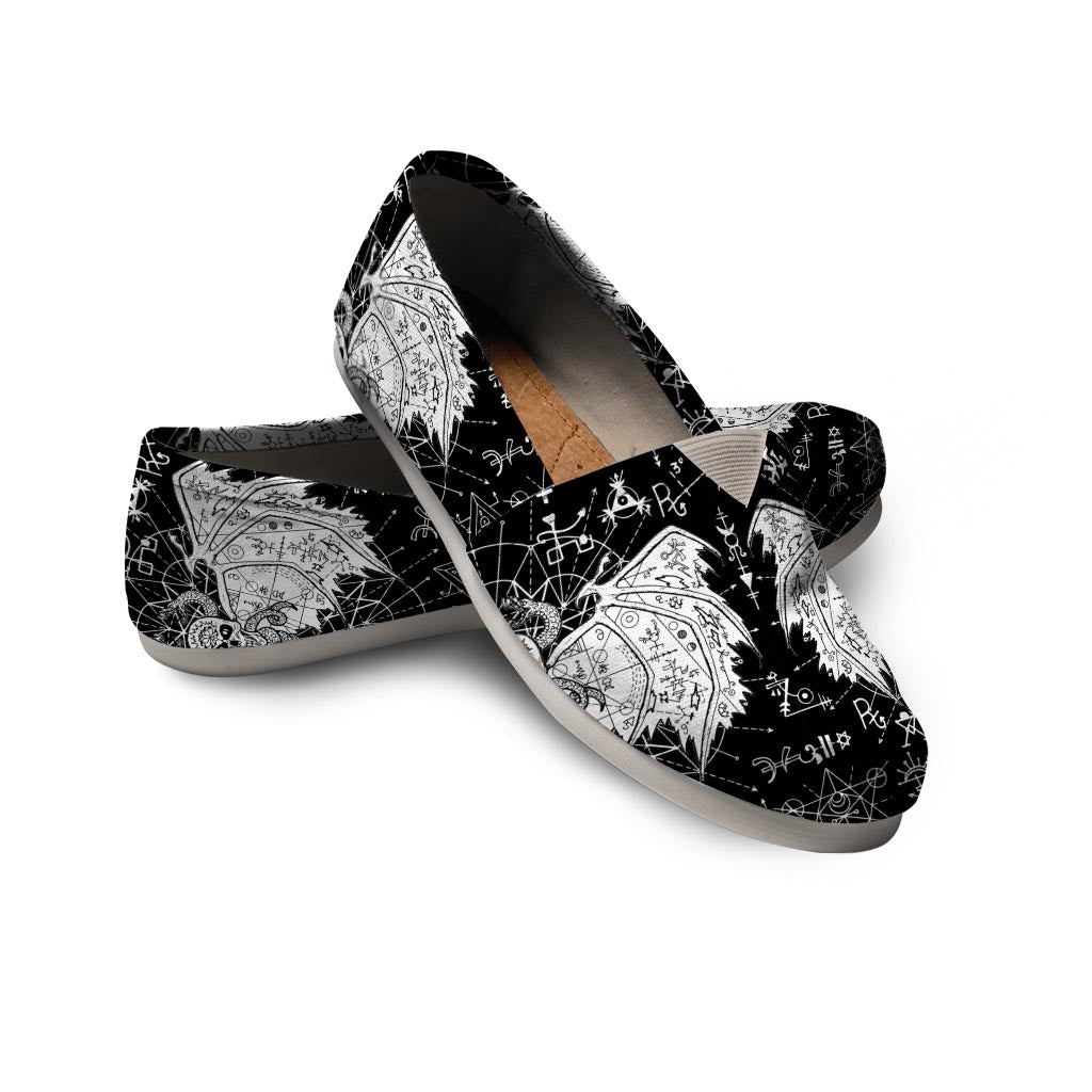 Satanic Demon Gothic Witch Canvas Shoes-grizzshop