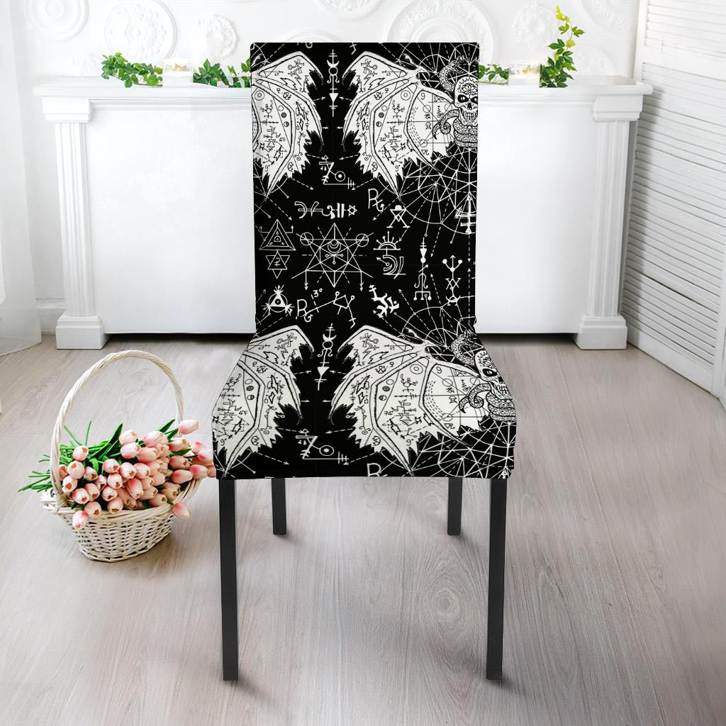 Satanic Demon Gothic Witch Chair Cover-grizzshop