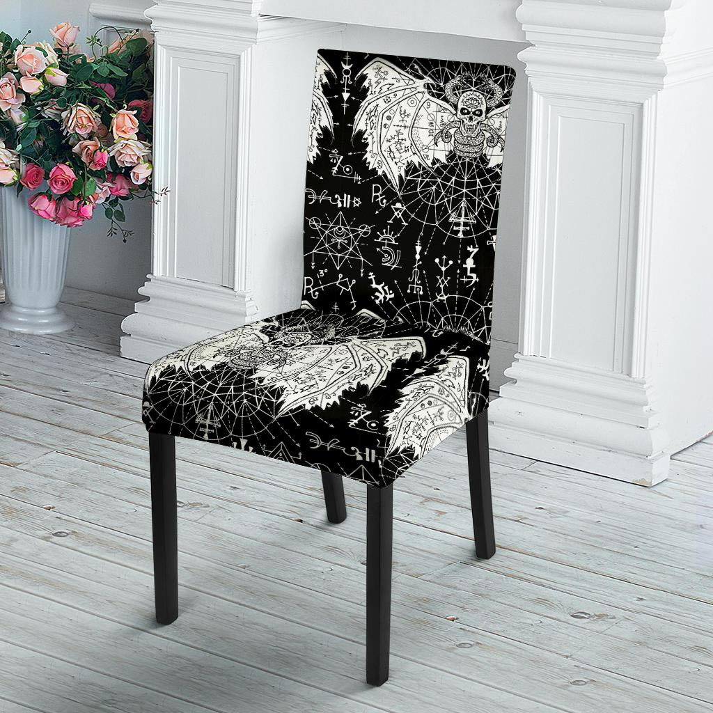 Satanic Demon Gothic Witch Chair Cover-grizzshop
