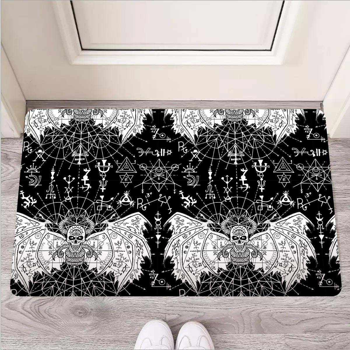 Satanic Demon Gothic Witch Door Mat-grizzshop