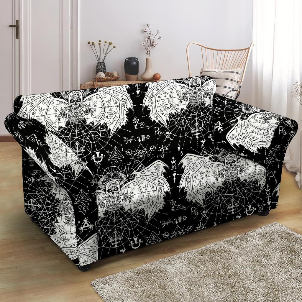 Satanic Demon Gothic Witch Loveseat Cover-grizzshop