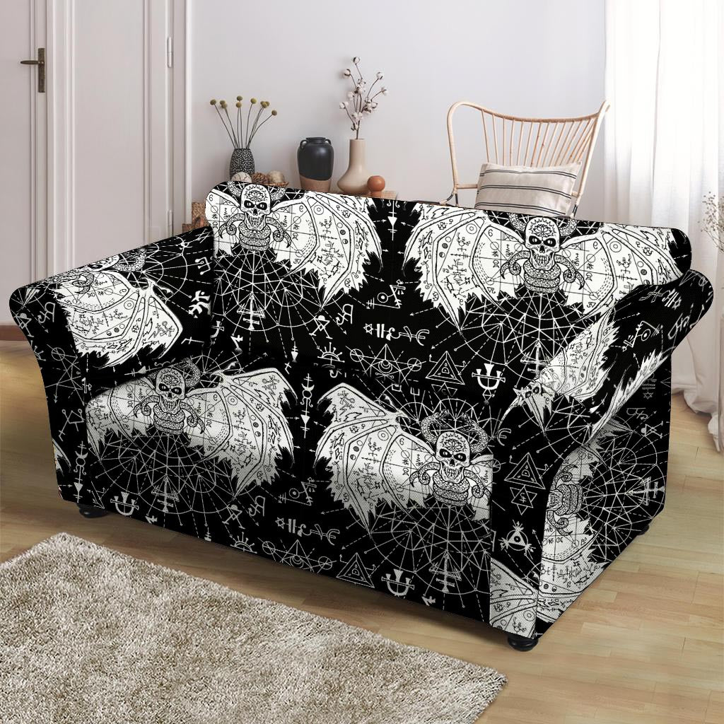 Satanic Demon Gothic Witch Loveseat Cover-grizzshop