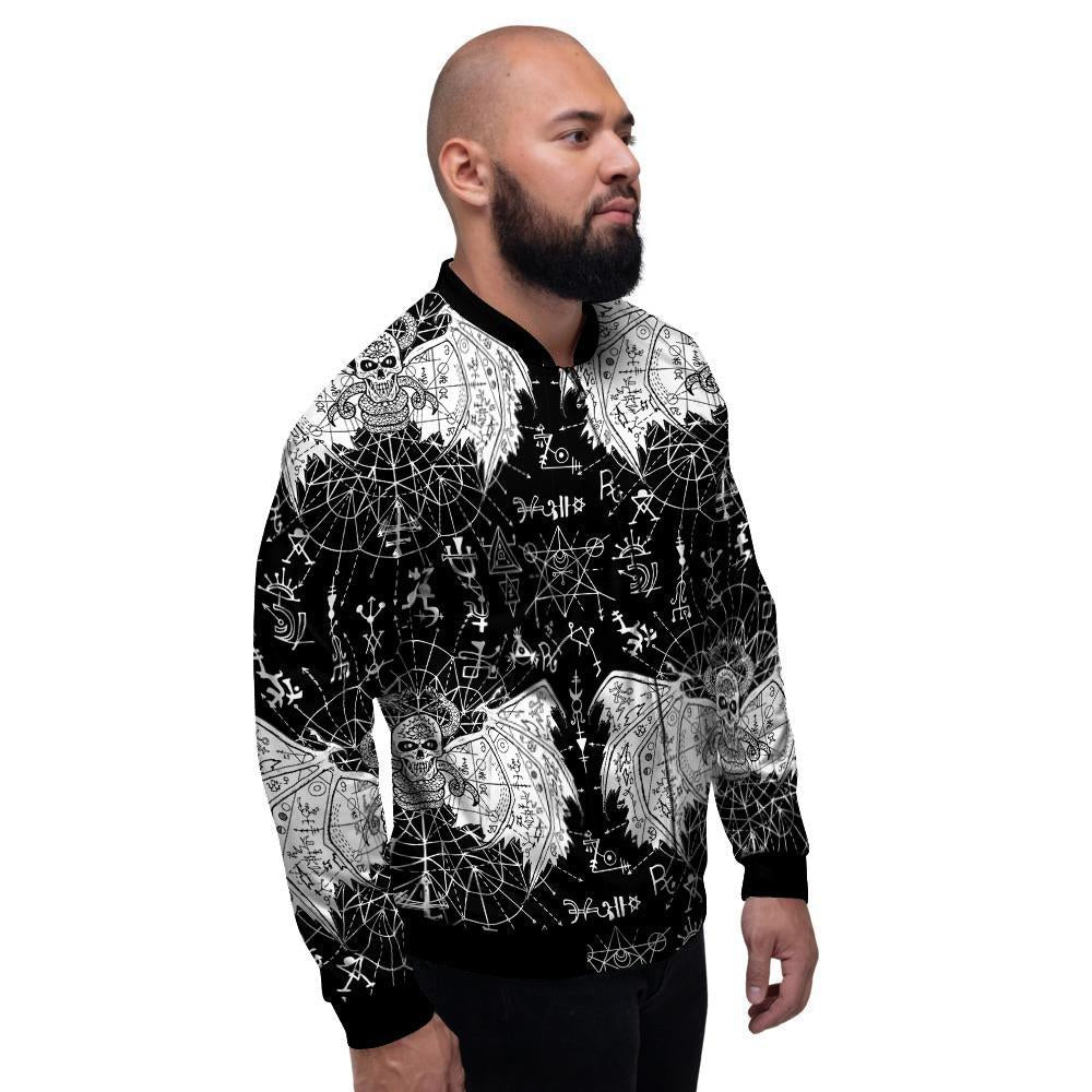 Satanic Demon Gothic Witch Men's Bomber Jacket-grizzshop