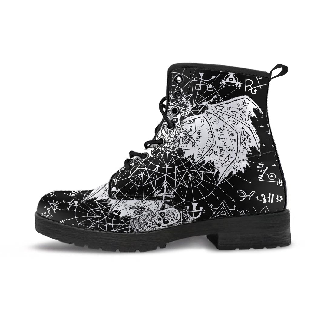 Satanic Demon Gothic Witch Men's Boots-grizzshop