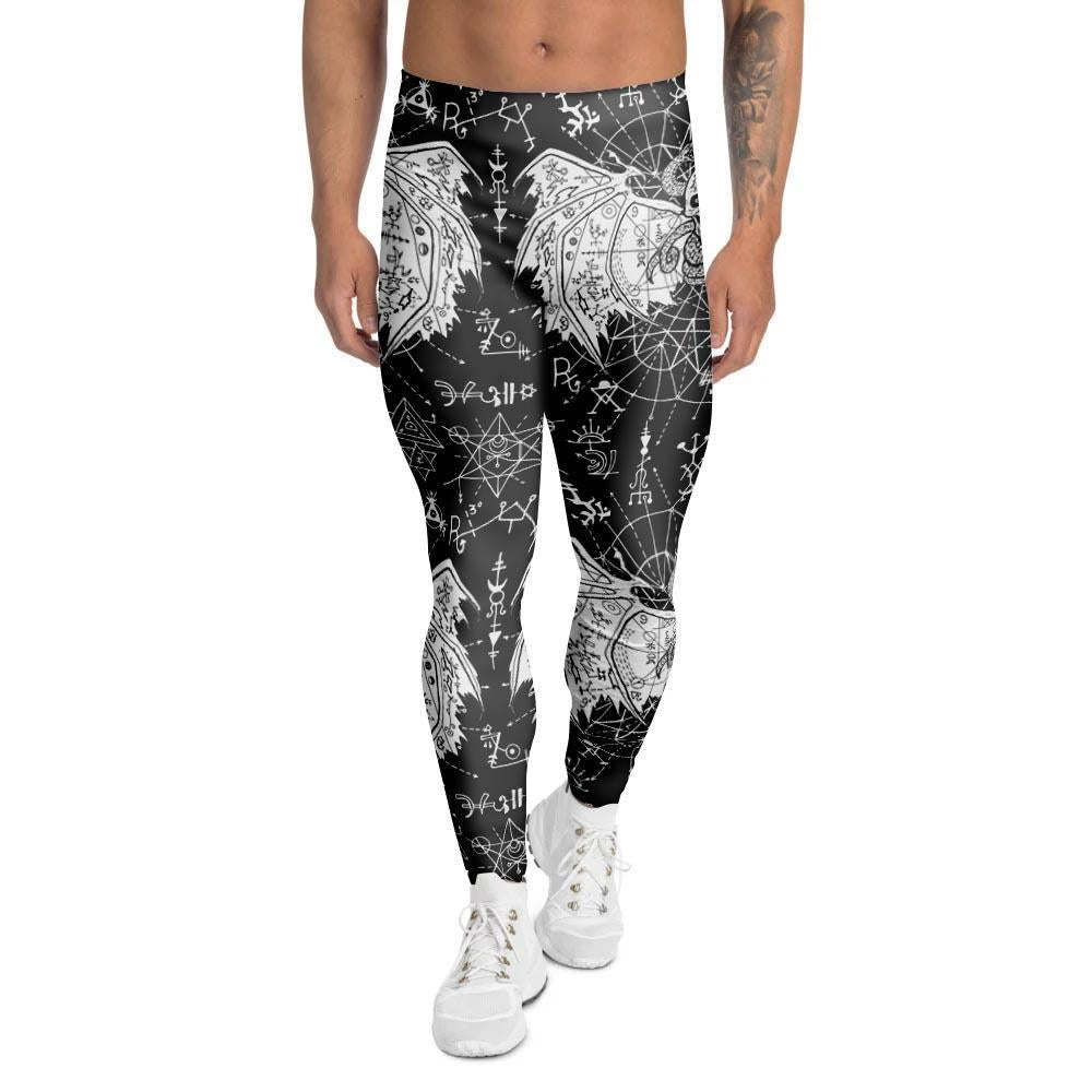 Satanic Demon Gothic Witch Men's Leggings-grizzshop