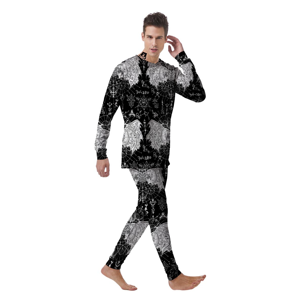 Satanic Demon Gothic Witch Men's Pajamas-grizzshop