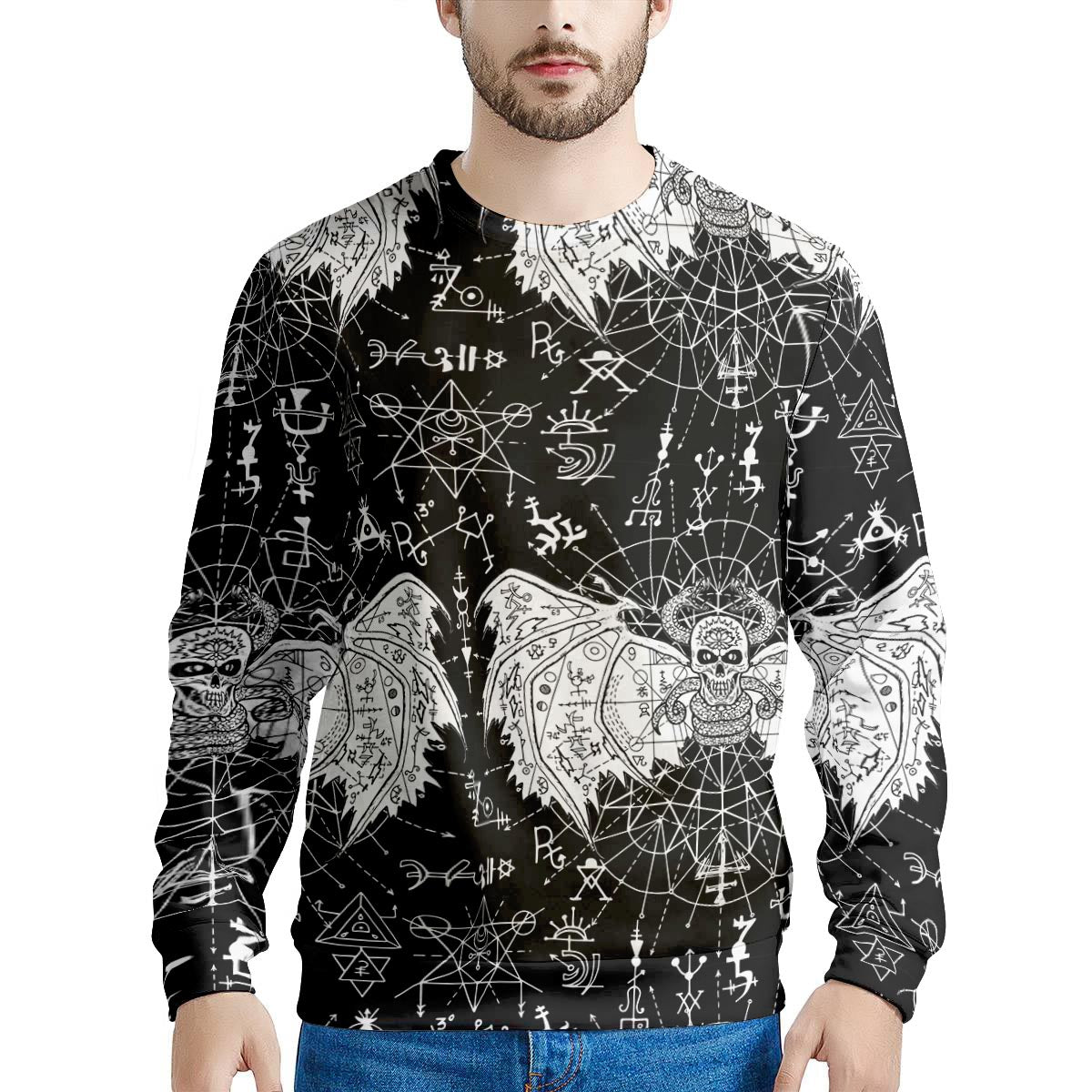 Satanic Demon Gothic Witch Men's Sweatshirt-grizzshop