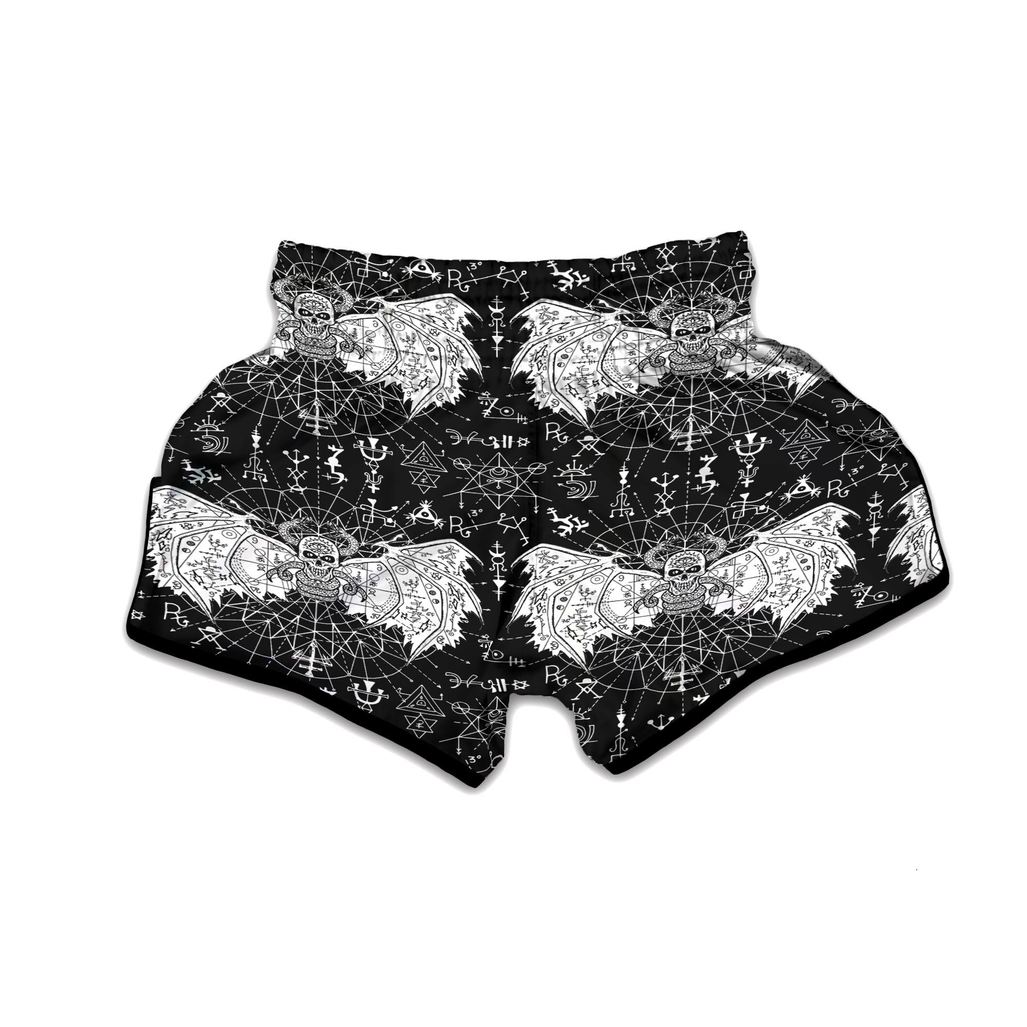 Satanic Demon Gothic Witch Muay Thai Boxing Shorts-grizzshop