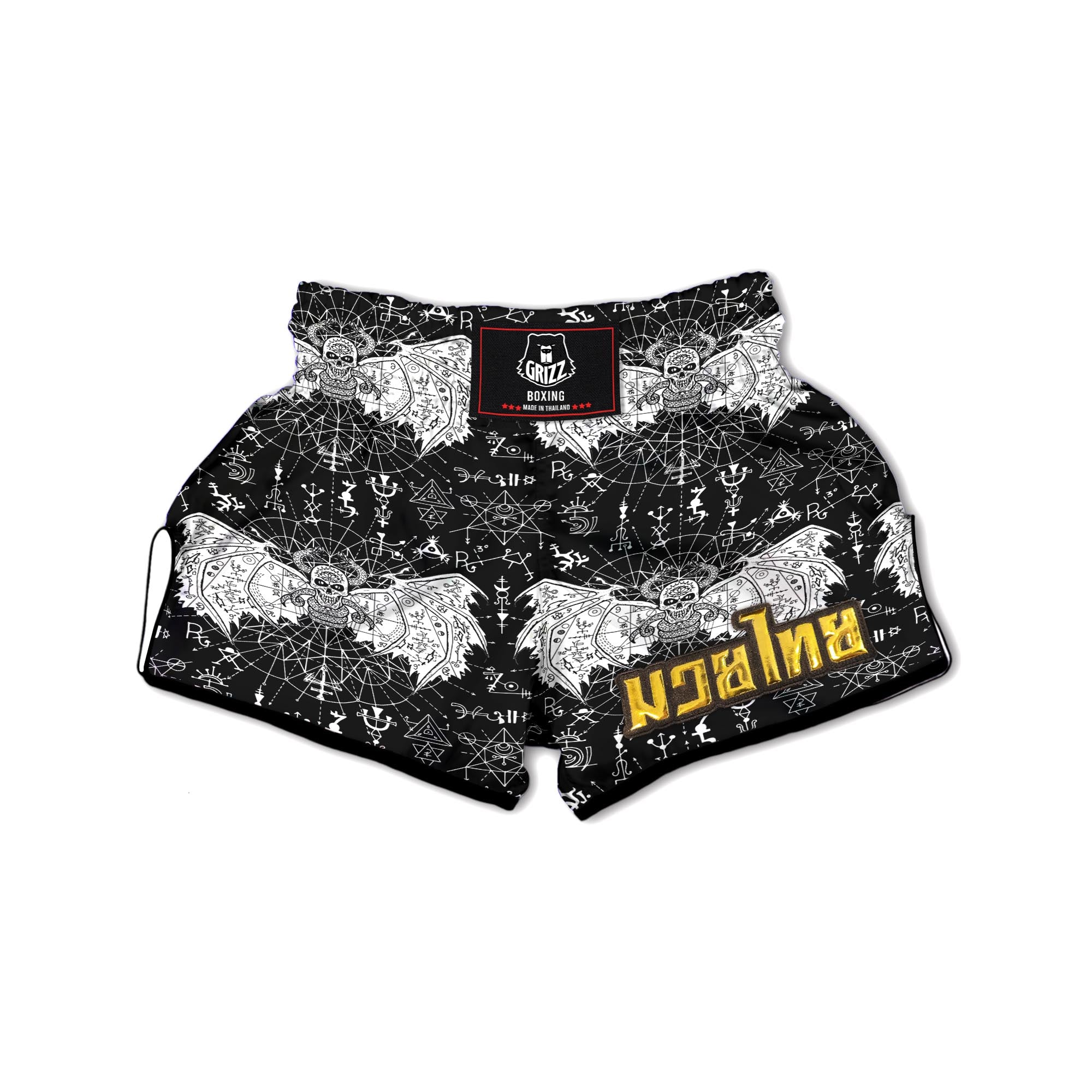 Satanic Demon Gothic Witch Muay Thai Boxing Shorts-grizzshop