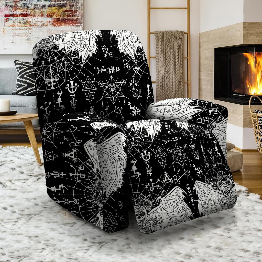 Satanic Demon Gothic Witch Recliner Cover-grizzshop