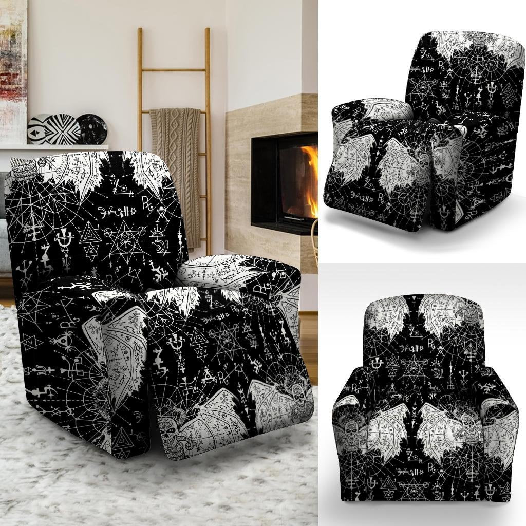 Satanic Demon Gothic Witch Recliner Cover-grizzshop