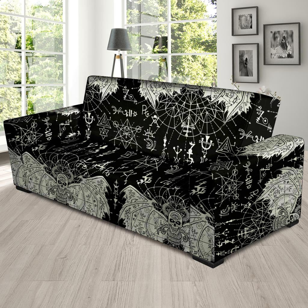 Satanic Demon Gothic Witch Sofa Cover-grizzshop