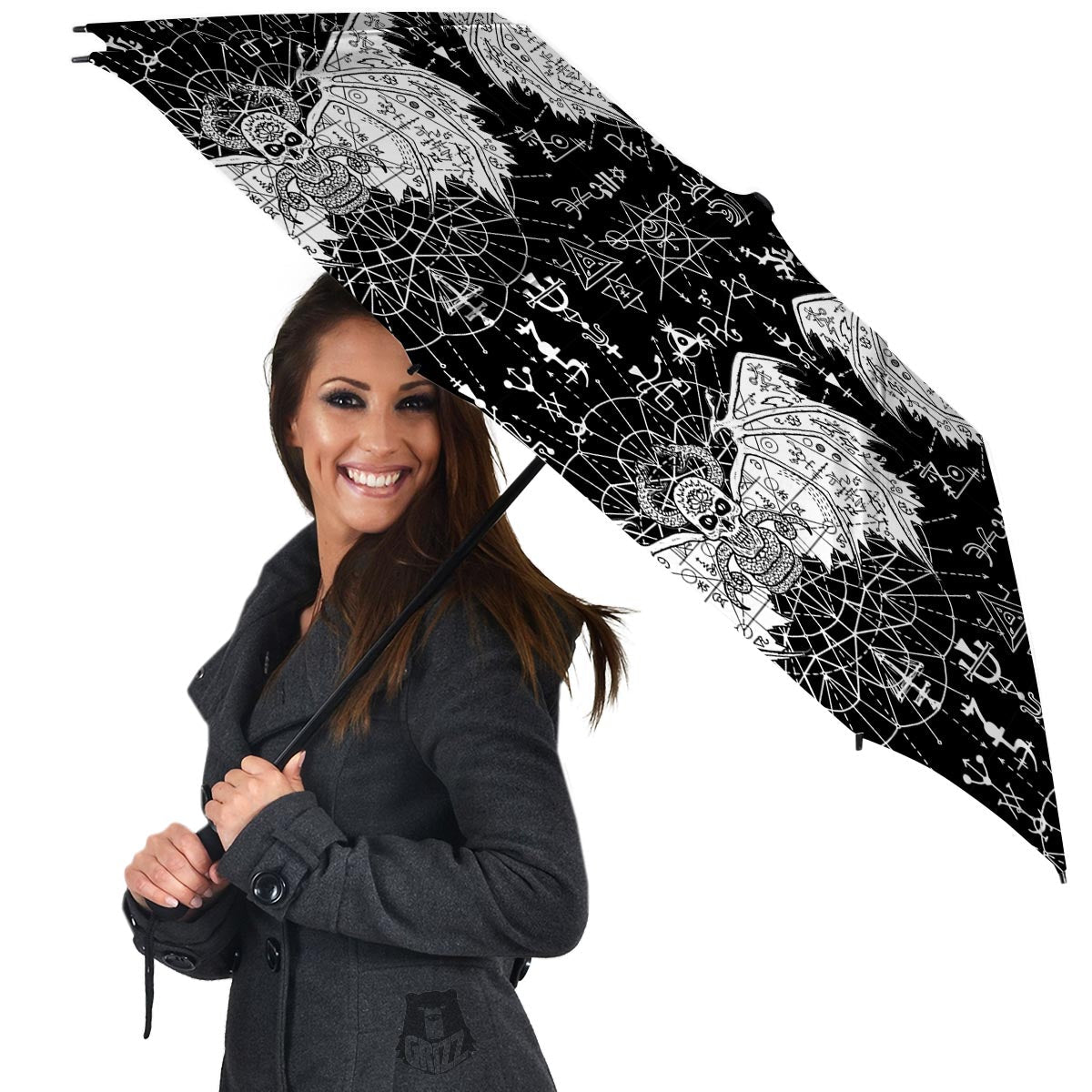 Satanic Demon Gothic Witch Umbrella-grizzshop