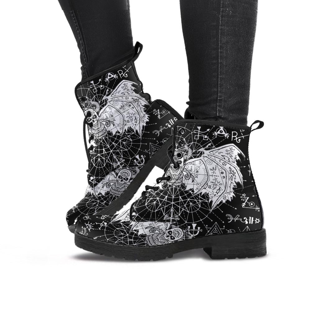 Satanic Demon Gothic Witch Women's Boots-grizzshop