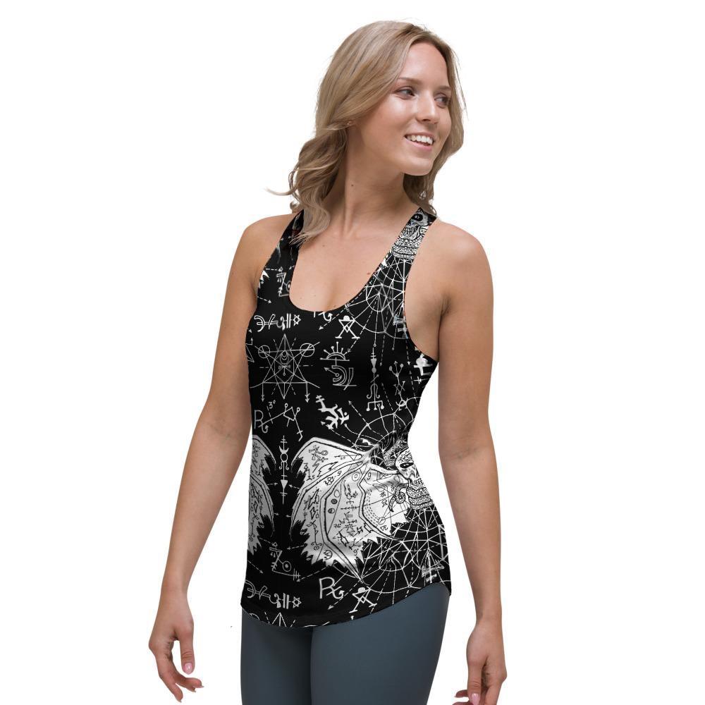 Satanic Demon Gothic Witch Women's Racerback Tank Top-grizzshop