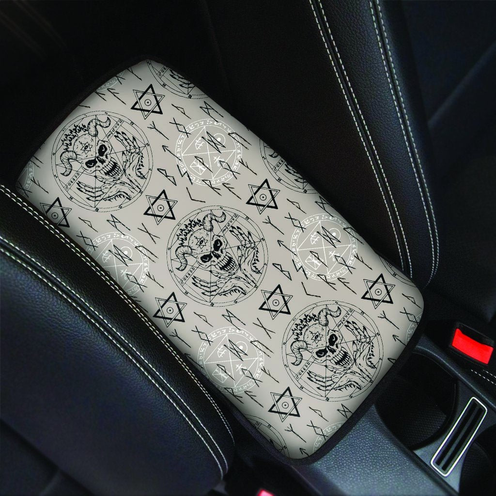 Satanic Devil Gothic Witch Car Console Cover-grizzshop