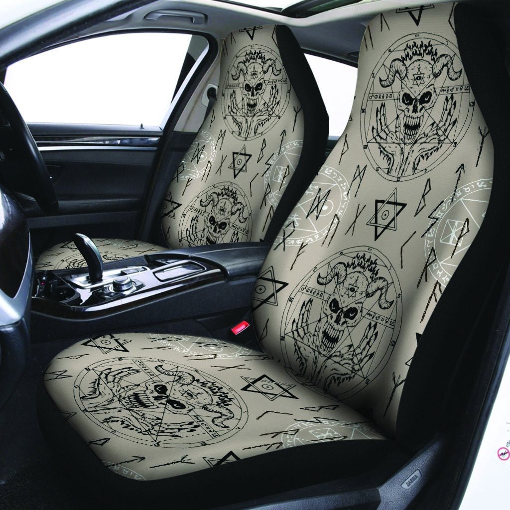 Satanic Devil Gothic Witch Car Seat Covers-grizzshop