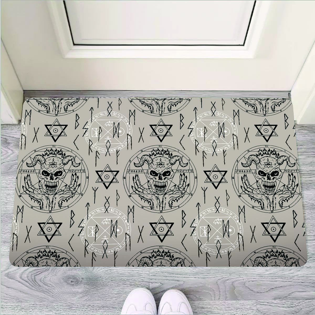 Satanic Devil Gothic Witch Door Mat-grizzshop