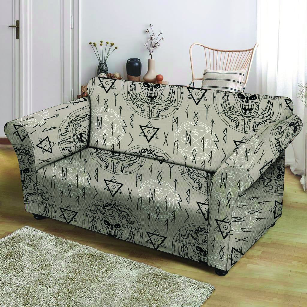 Satanic Devil Gothic Witch Loveseat Cover-grizzshop