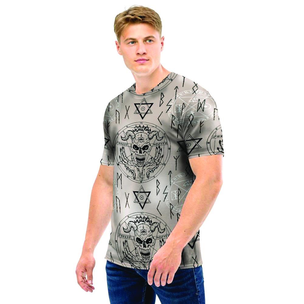 Satanic Devil Gothic Witch Men T Shirt-grizzshop