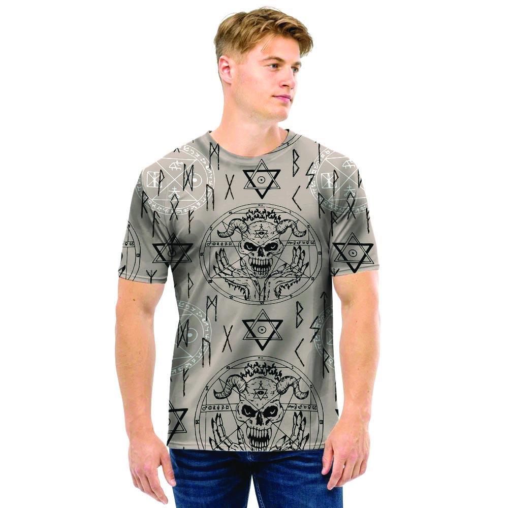 Satanic Devil Gothic Witch Men T Shirt-grizzshop