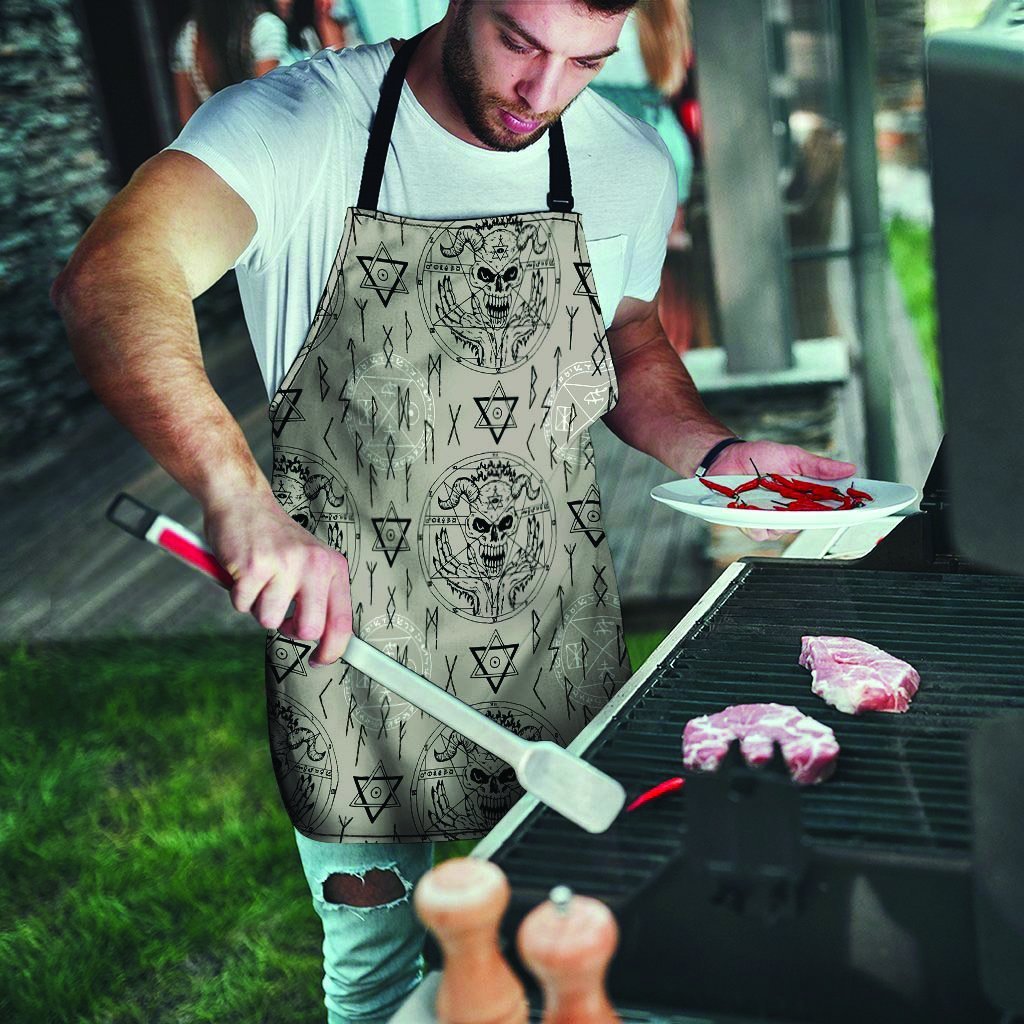 Satanic Devil Gothic Witch Men's Apron-grizzshop