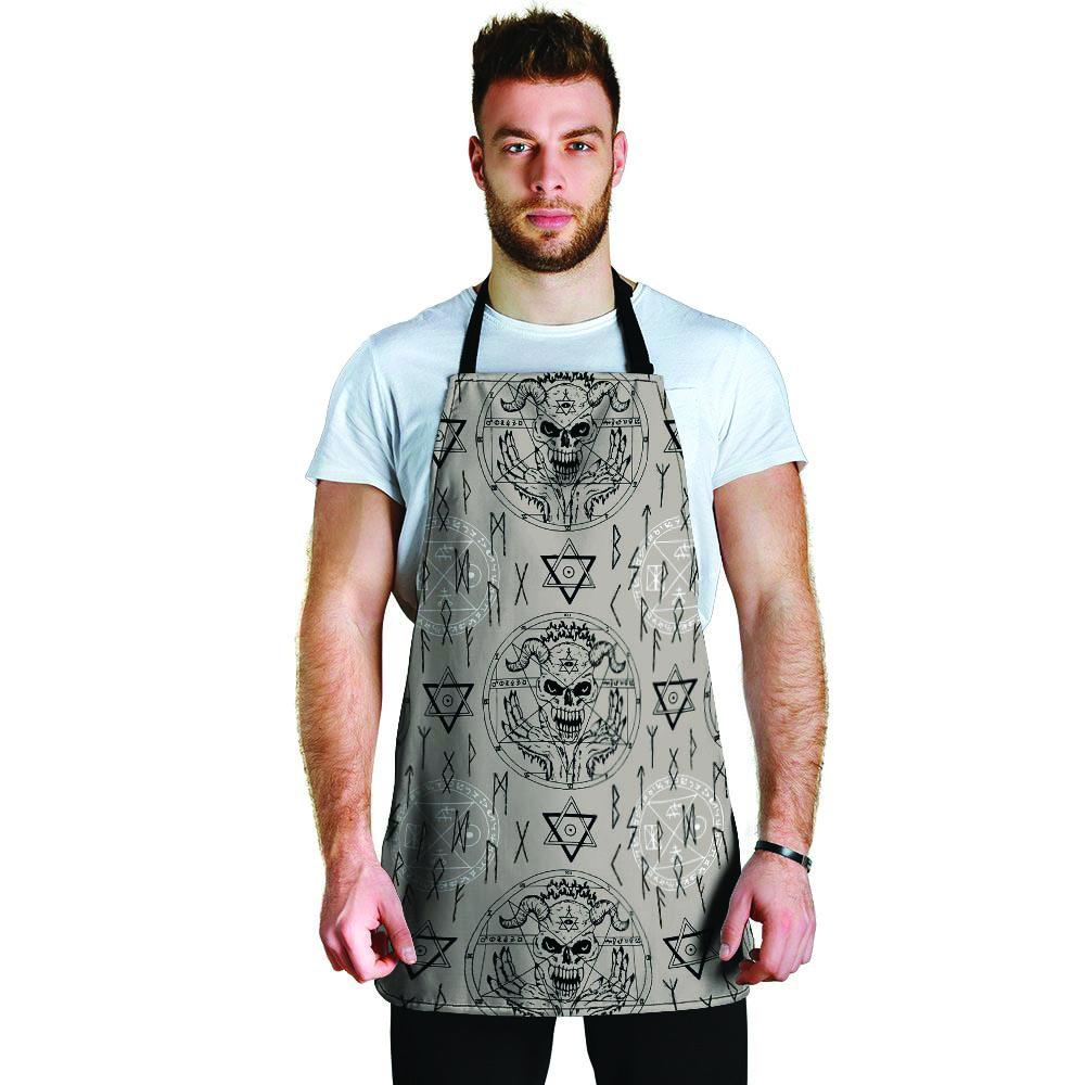 Satanic Devil Gothic Witch Men's Apron-grizzshop