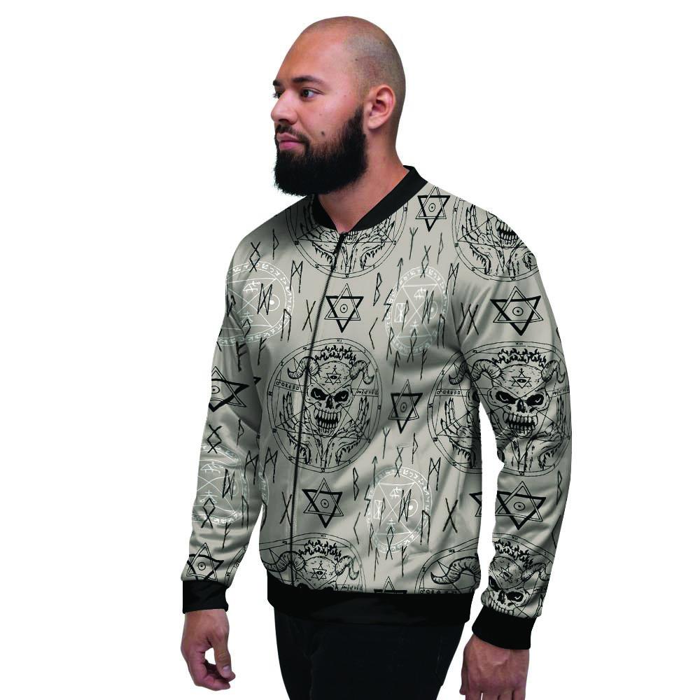 Satanic Devil Gothic Witch Men's Bomber Jacket-grizzshop