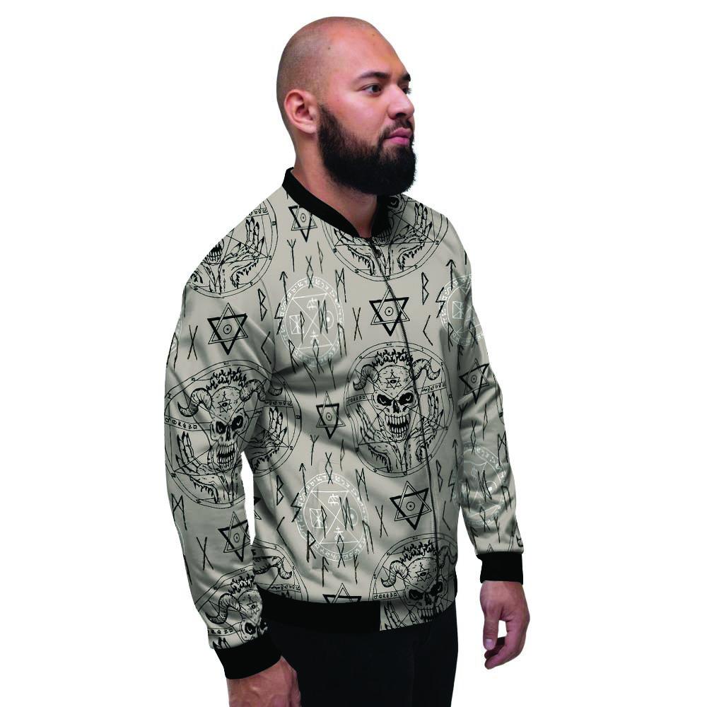 Satanic Devil Gothic Witch Men's Bomber Jacket-grizzshop