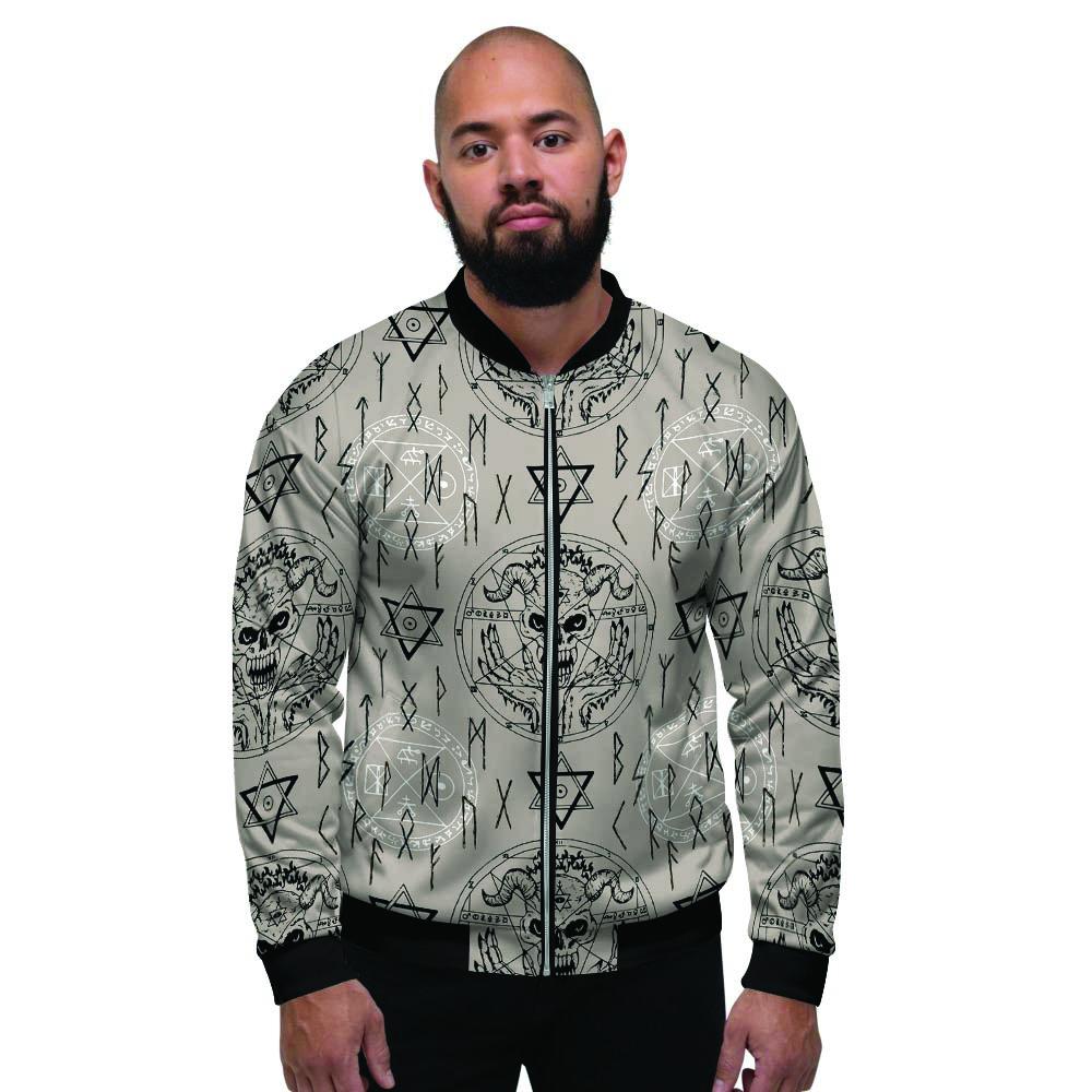 Satanic Devil Gothic Witch Men's Bomber Jacket-grizzshop