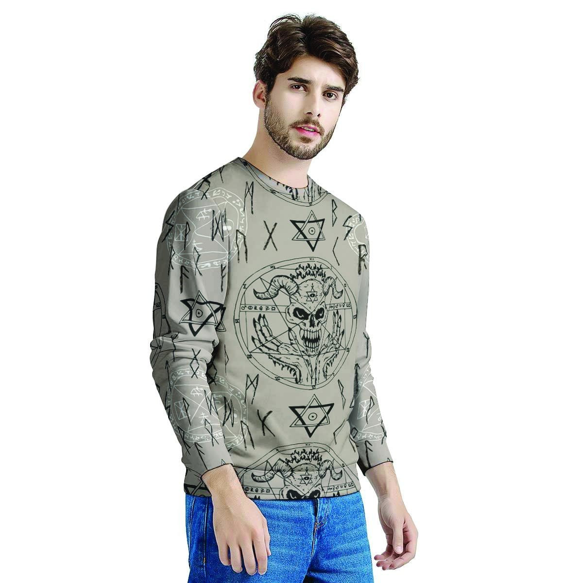 Satanic Devil Gothic Witch Men's Sweatshirt-grizzshop