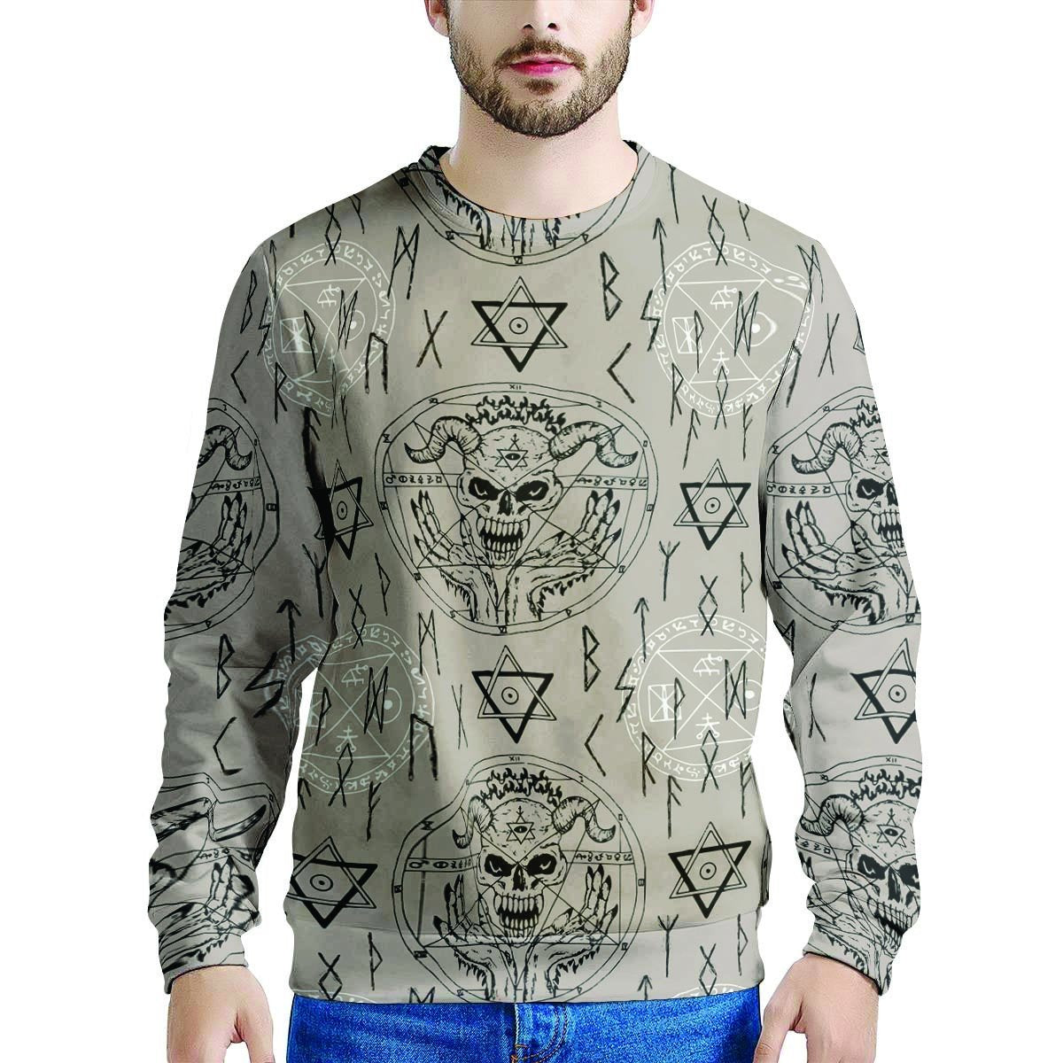 Satanic Devil Gothic Witch Men's Sweatshirt-grizzshop