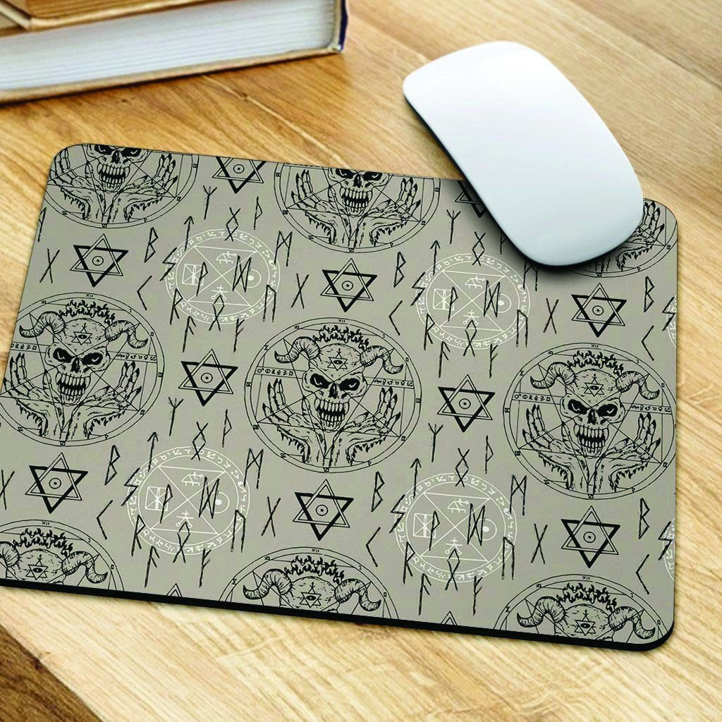 Satanic Devil Gothic Witch Mouse Pad-grizzshop