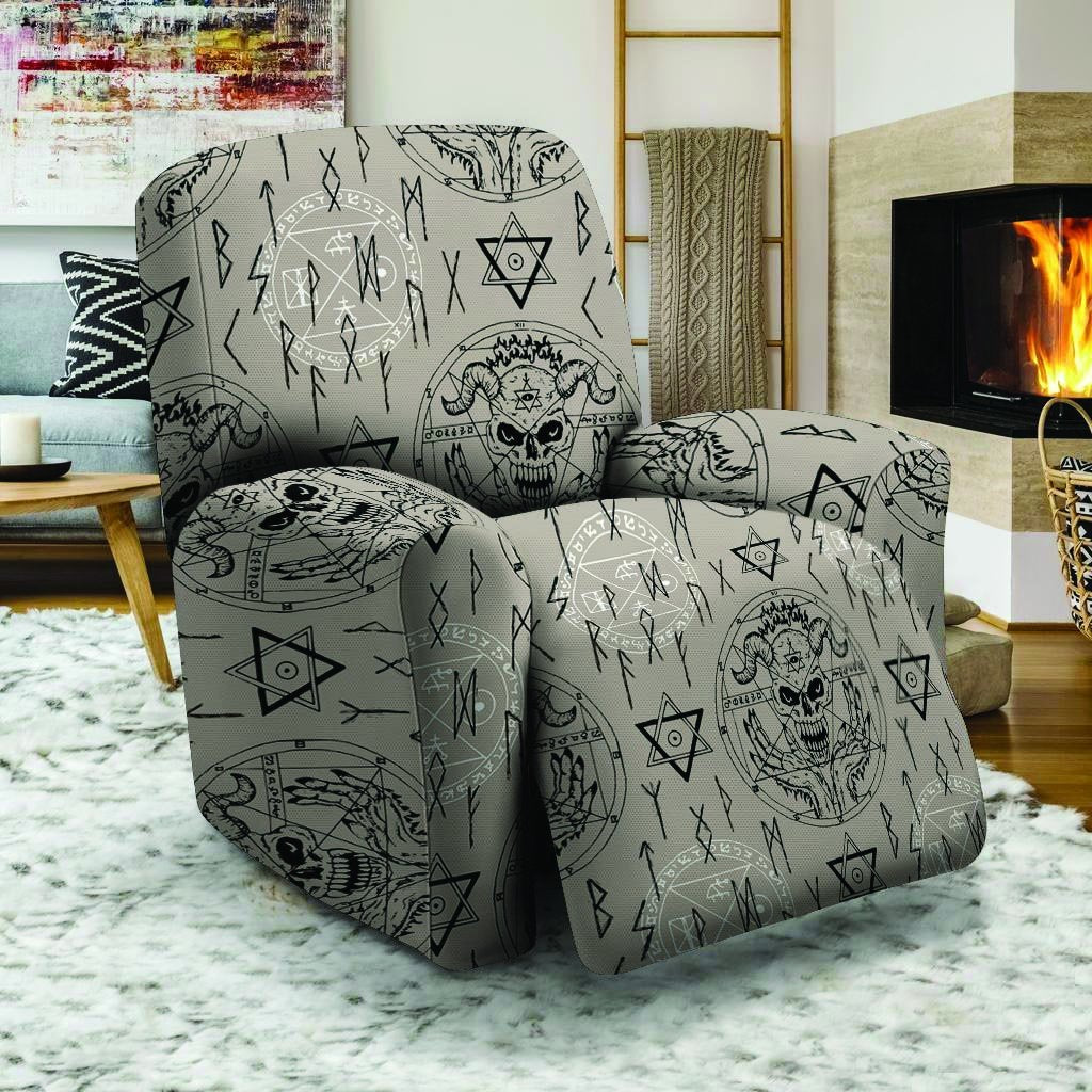 Satanic Devil Gothic Witch Recliner Cover-grizzshop